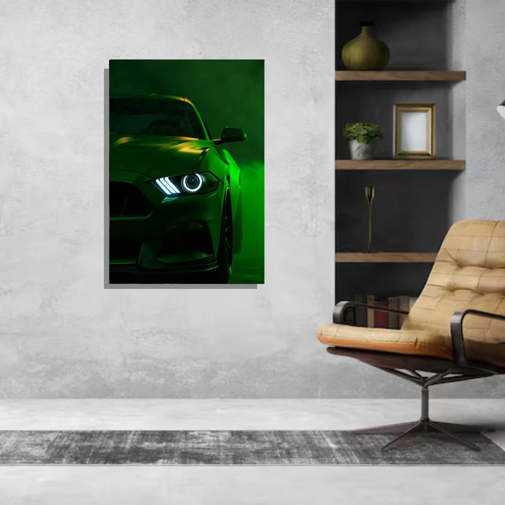 Djane Studio Neon Wall Frame | Acrylic Neon Car Frame for Living Room, Bedroom, Office & Gaming Room | Modern Home Décor | Pack of 1 | Size 12x18 Inch